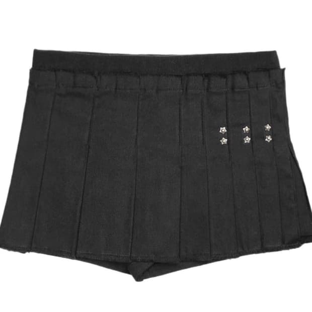 본네 스타 리벳 플리츠스커트