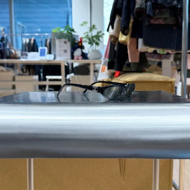 샤넬 그린렌즈 캣아이 선글라스 