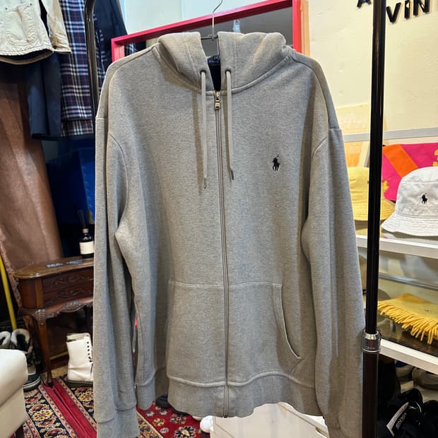 폴로 랄프로렌 후드집업 그레이 XL 
