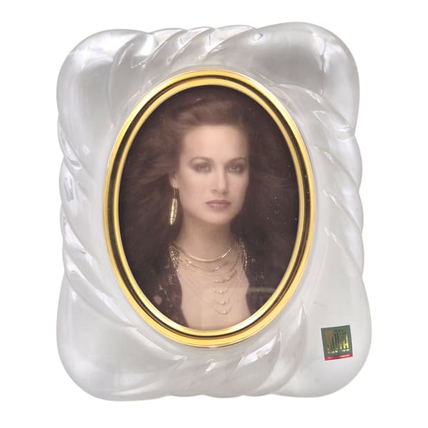 90s 호야 크리스탈 스윌 오발 탁상 액자