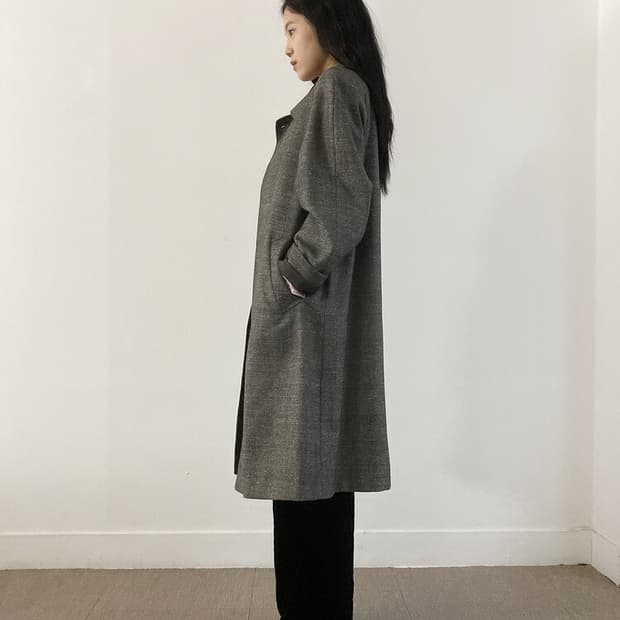 Raglan wool single coat