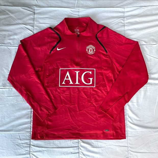 (해외 L) 06-07 맨체스터유나이티드 1/4 하프집업 트레이닝탑 판매