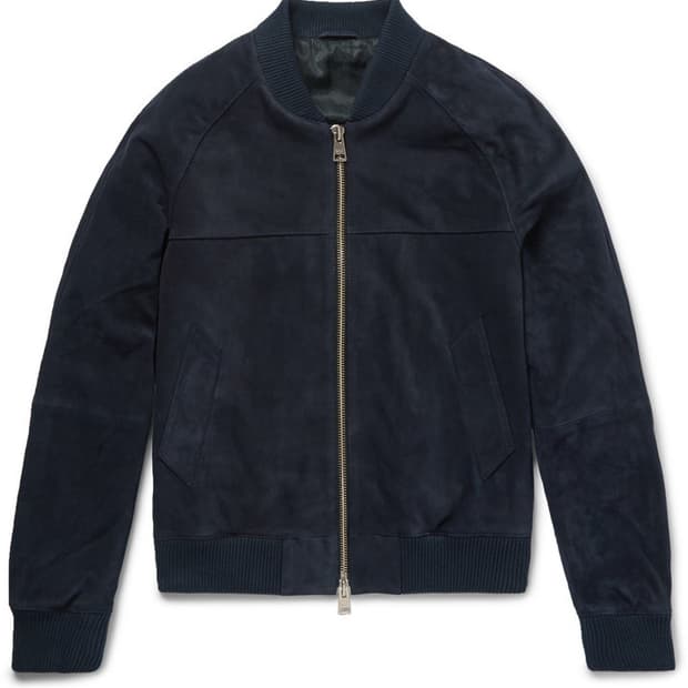 아미 스웨이드 블루종 자켓 네이비