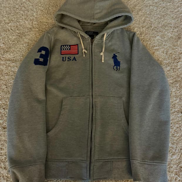 폴로 성조기 대장급 후드집업 판매합니다