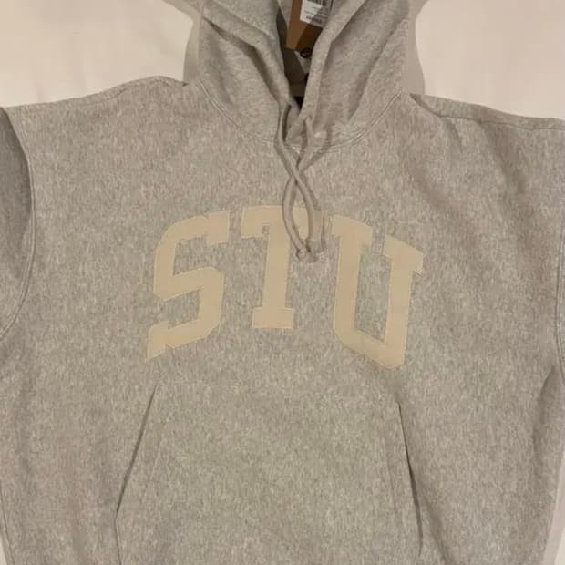 스투시 stu 후드티 그레이 L