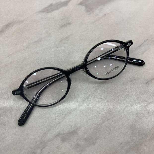 마츠다 MATSUDA 블랙클리어 오벌 뿔테 안경