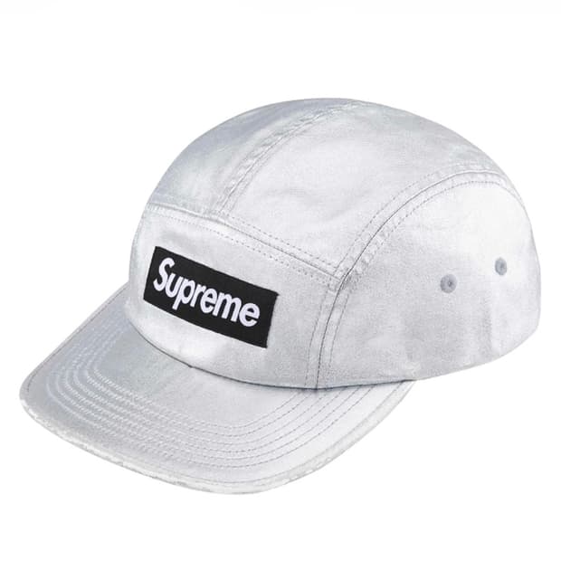 슈프림 워시드 치노 트윌 캠프캡 실버 - 25SS