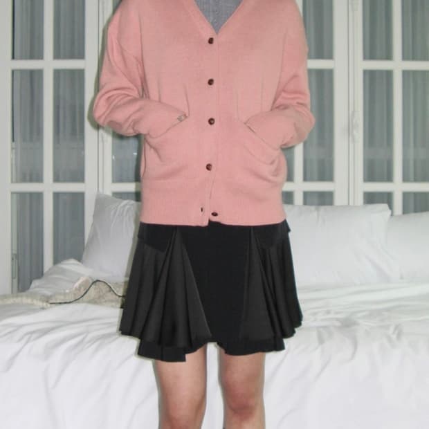 시눈 울 클래식 가디건(NEW) / pink