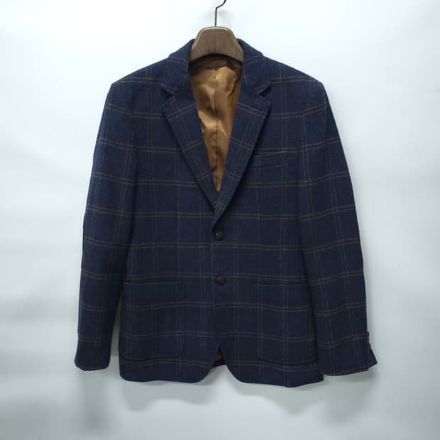 비욘드클로젯 모직 체크블레이져 (남성95-100)