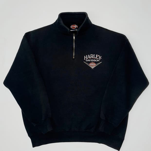 [XL] 빈티지 할리데이비슨 쿼터 집업 스웻셔츠