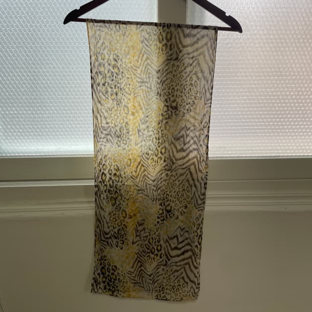 빈티지 레오파드 실키 머플러 