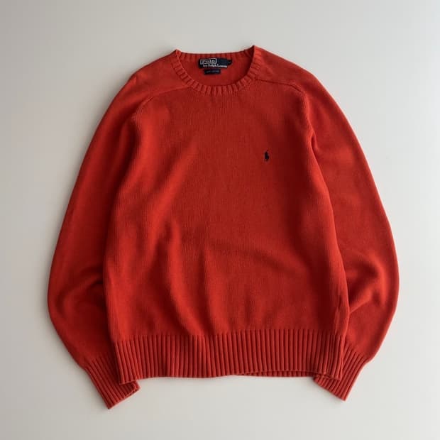 폴로 랄프로렌 주황색 니트 100