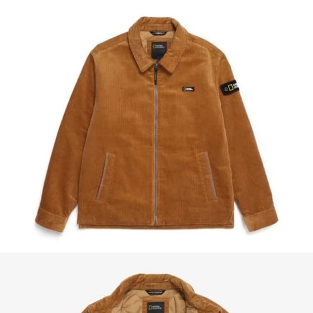 네셔널지오그래픽 코듀로이 카라넥 집업자켓