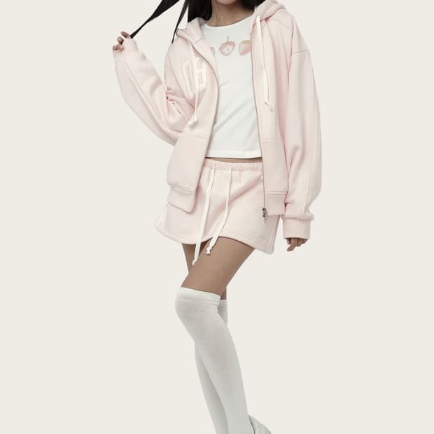 클리시어 09 넘버링 후드 & 스커트 set
