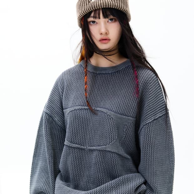 크리틱 WORMHOLE KNIT CHARCOAL