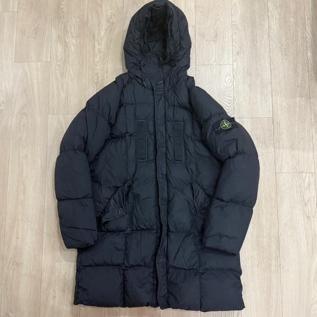 스톤아일랜드 크링클랩스 롱패딩 블랙  18FW (105)