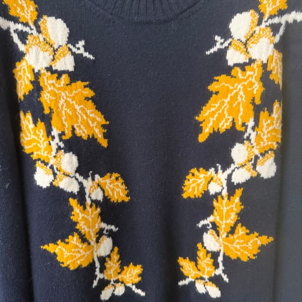 스테판쿡 프린팅 니트 네이비 XL