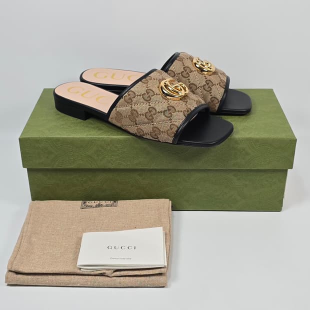 구찌 GG 캔버스 슬라이드 ( 225 )