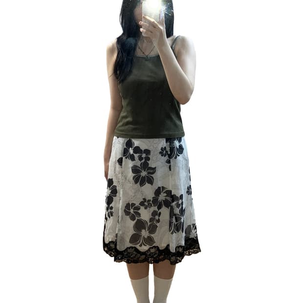 카키 글리터 나시