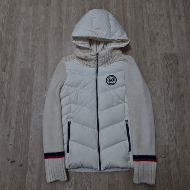 루이까스텔 골프웨어 모직 덕다운 하이브리드 니트 패딩 점퍼 M(95)