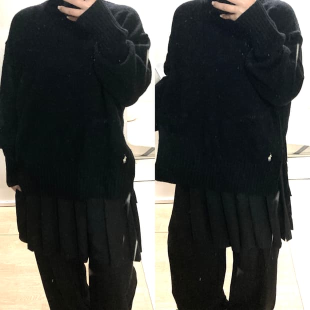 폴로 블랙 목폴라니트 M