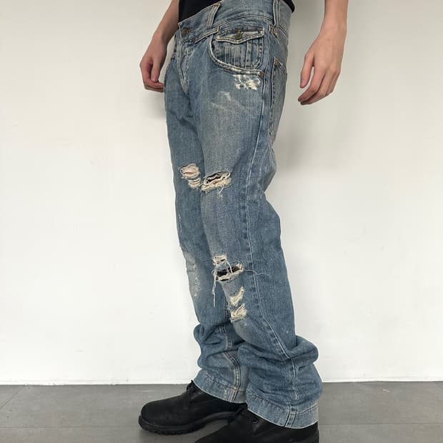 돌체앤가바나 00s 디스트로이드 포켓 데님팬츠