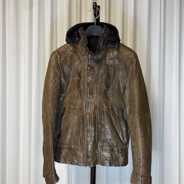 솔리드 옴므 올드 램스킨 레더 자켓