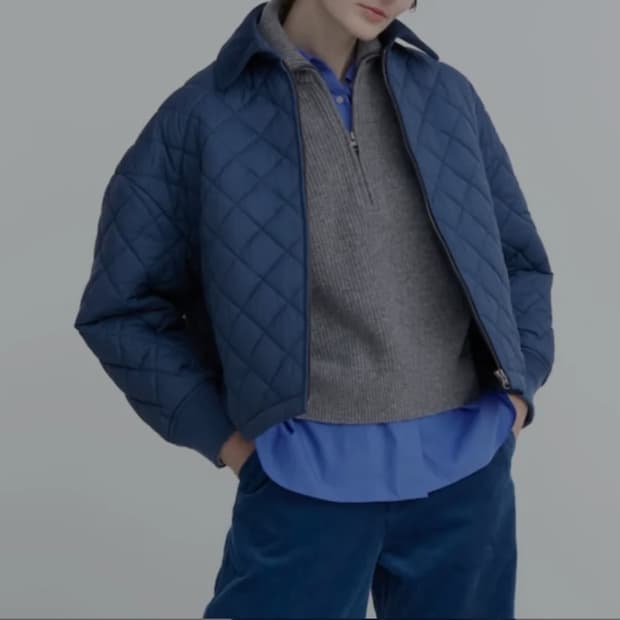 유니클로 C 퀼팅 블루종 자켓 S _ 여성