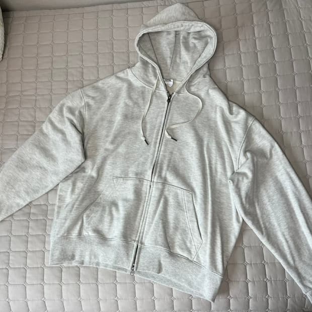 토피 2WAY 스웻 후드 집업 오트밀 XL