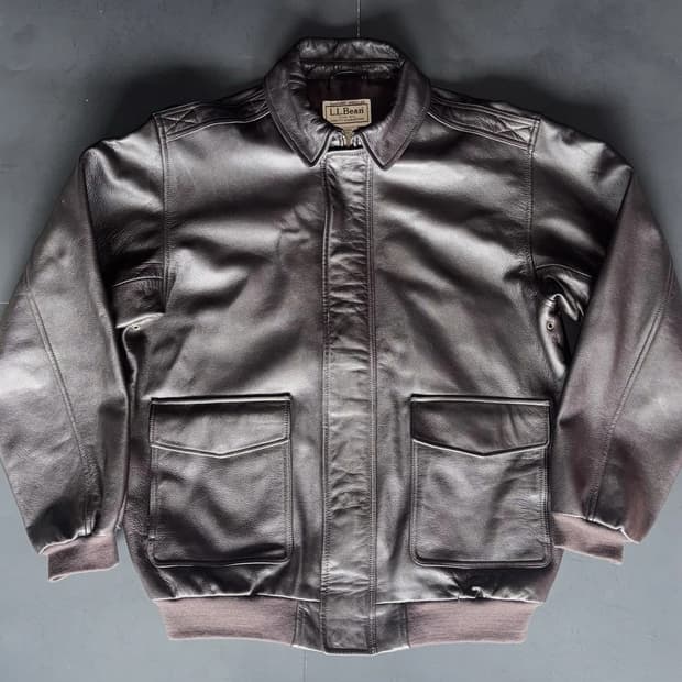 엘엘빈 빈티지 A-2 타입 가죽 항공 재킷