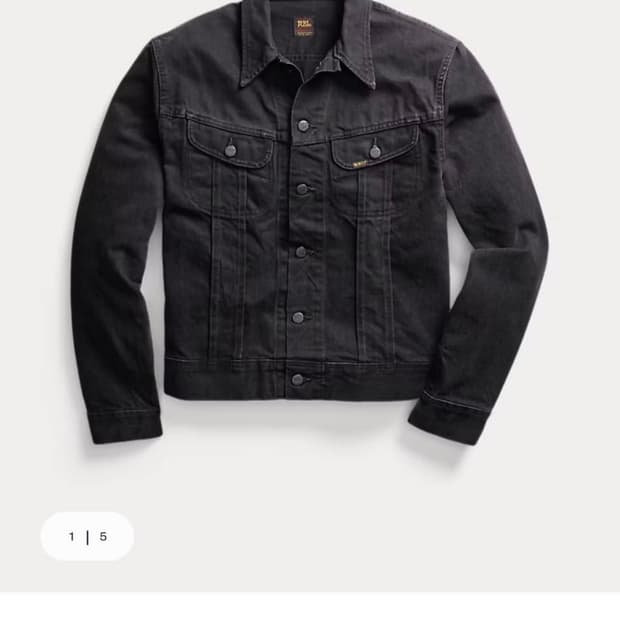 RRL Lot271 데님 트러커 자켓 블랙 M