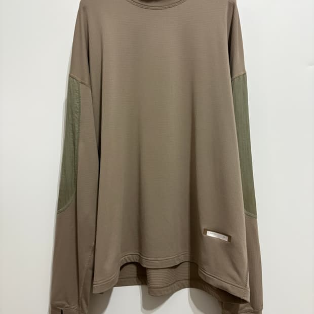 세티스파이 / 립스탑 트림 고스트플리스 모크넥 롱티 데저트 토프 / 4