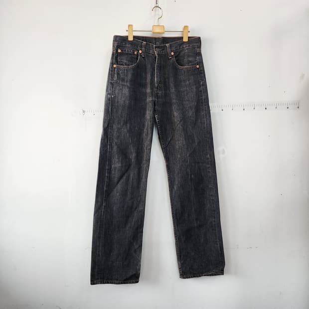 리바이스 503 블랙 워싱 데님 팬츠