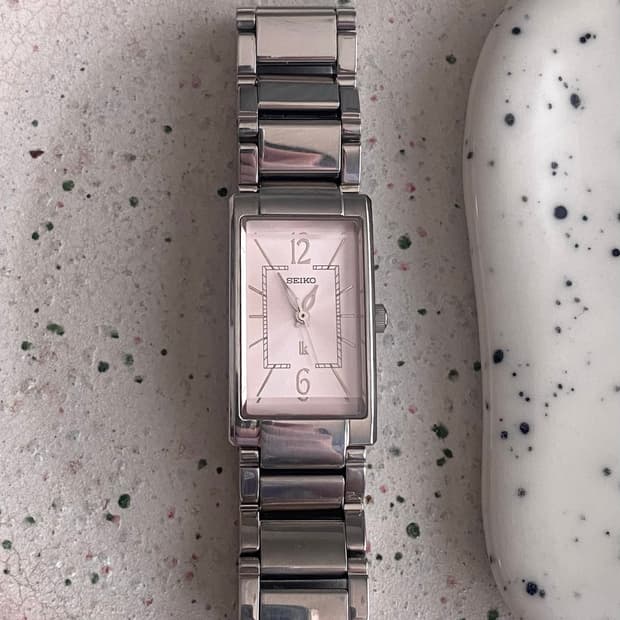 Seiko 세이코 lk 루키아 스퀘어 쿼츠 레이디스 핑크
