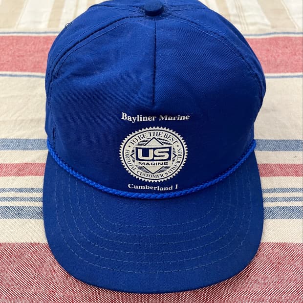 80s made in USA 레더 스트랩 로프 캡 M93