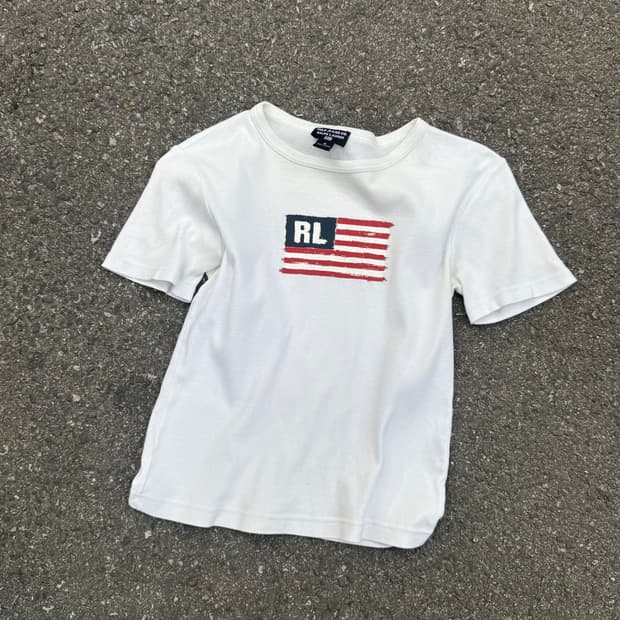 폴로 진스 컴퍼니 성조기 반팔티셔츠 