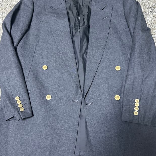 버버리 더블 타스마니아 울 사이즈 105