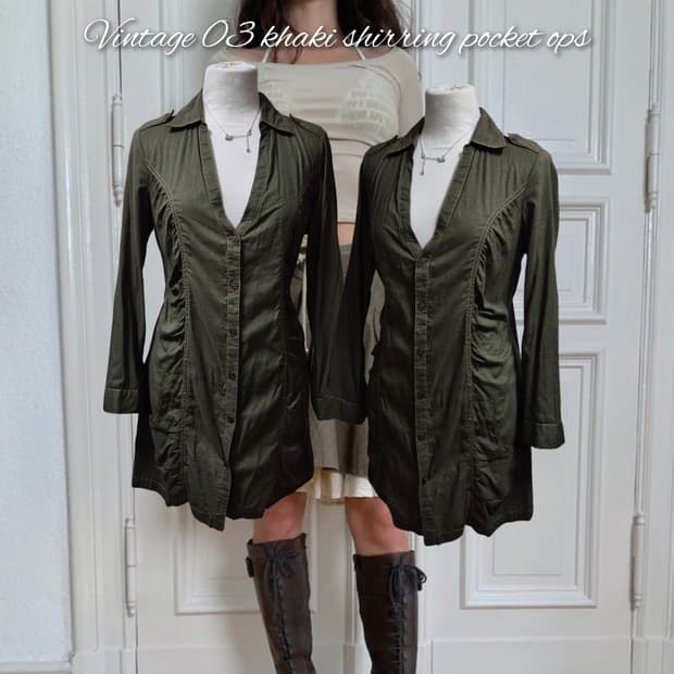Vintage 03 khaki shirring pocket ops