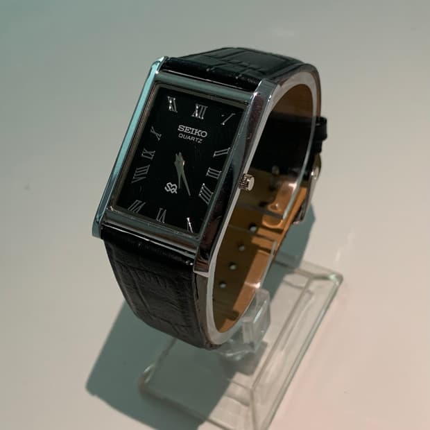 세이코 Seiko 쿼츠 탱크 블랙