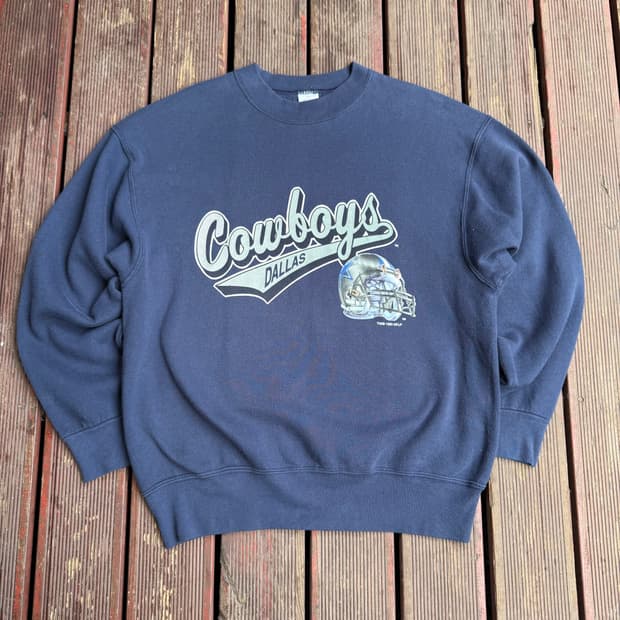 빈티지 달라스 카우보이스 네이비 맨투맨