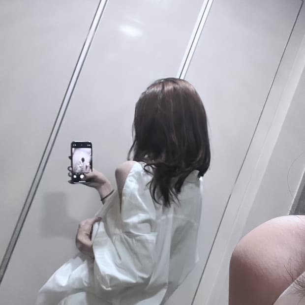 빈티지 오네갸루 화이트 오버핏 셔츠