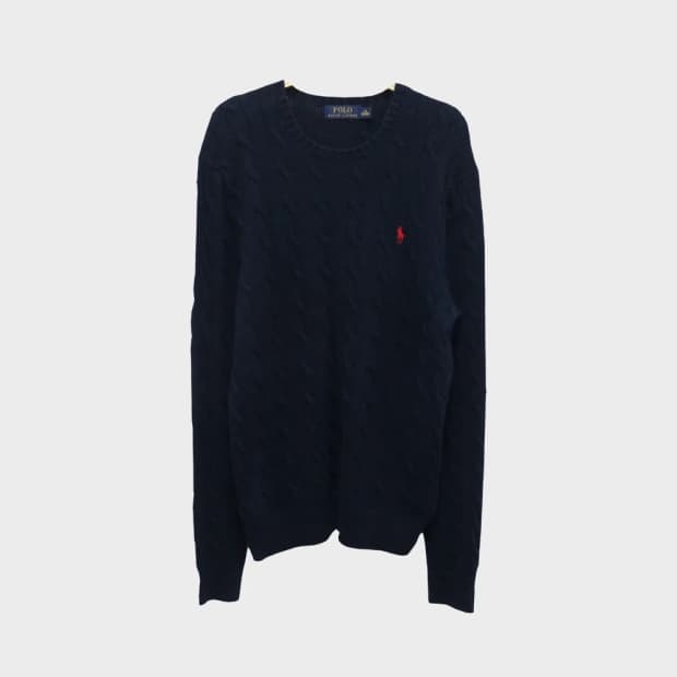 폴로랄프로렌 네이비 레드포니 니트 60616