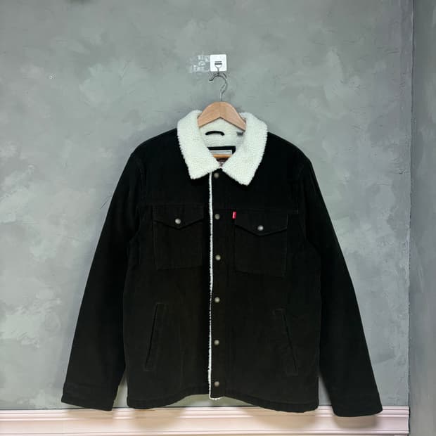 리바이스 코듀로이 쉐르파 자켓 카키