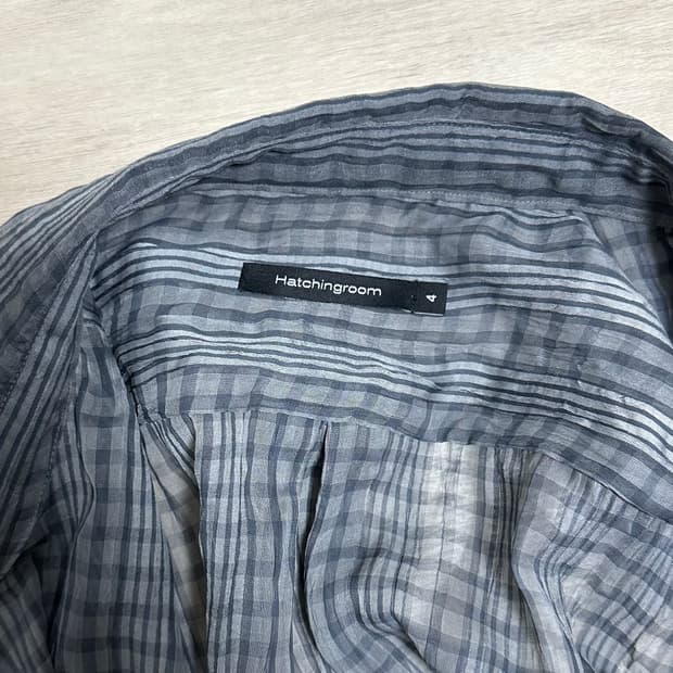 Hatchingroom 셔링 체크 셔츠
