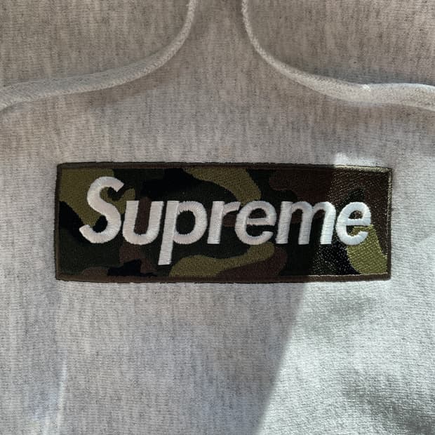 슈프림 박스로고 후드 스웻셔츠 애쉬그레이(23FW) 