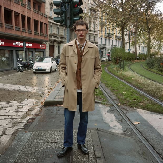 Maison Martin Margiela 벨티드 코튼 트렌치 코트 (Li