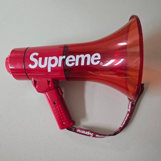 21fw 슈프림 파일 워터프루프 메가폰 확성기 레드