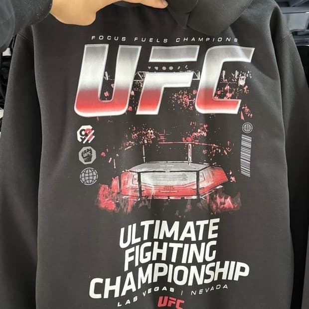 UFC 케이지 후드티 아시아XL