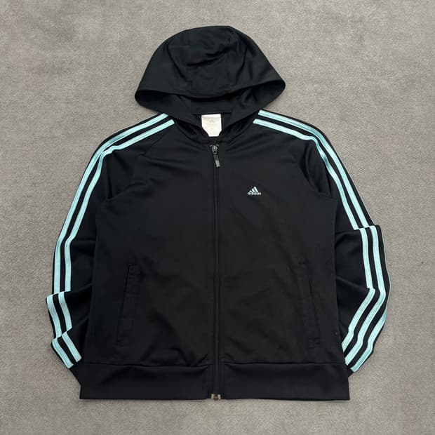 100 아디다스 검하 메쉬 후드집업 져지