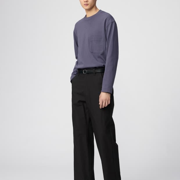 유니클로U 와이드스트레이트치노 79 블랙